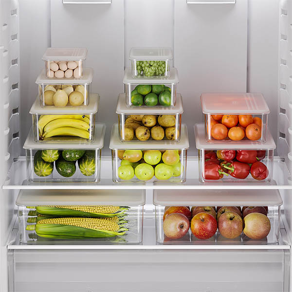 Refrigerator Storage Box with Soft Lid