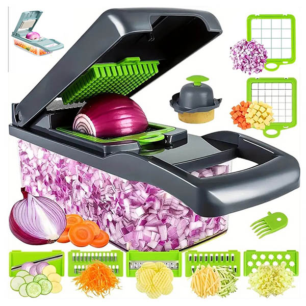 Multi Functional Vegetable Shredder with Integrated Storage Box