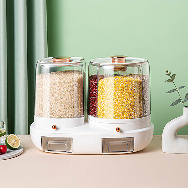 Compartmentalized Rice Storage Container
